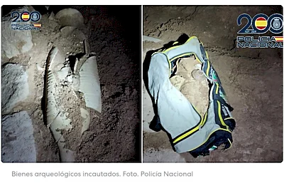 Detenidos dos hombres por intentar robar un ánfora del siglo III a.C. en un yacimiento arqueológico de Cartagena