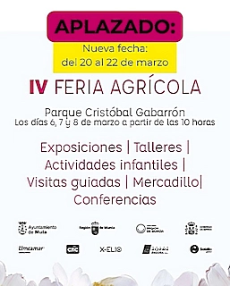 El Ayuntamiento de Mula aplaza GastroFlor y la IV Feria Agrícola al 20-22 de marzo por razones meteorológicas
