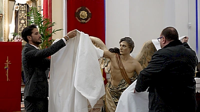 Restaurado el grupo escultórico de La Oración en el Huerto de Mula, una joya de la Semana Santa.