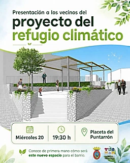 Presentación vecinal del refugio climático será el nuevo espacio del Puntarrón