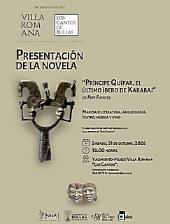 Bullas presenta la novela «Príncipe Quípar, el último íbero de Karabaj» en la Villa Romana de Los Cantos