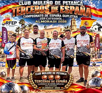 El Club Muleño de Petanca logra el bronce en el Campeonato de España de Dupletas