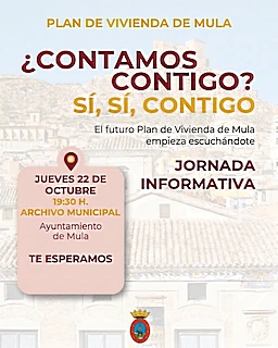 El Ayuntamiento de Mula convoca una jornada para escuchar a la ciudadanía sobre vivienda